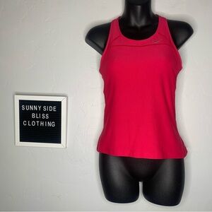 Nike Dri-Fit Hot Pink Racerback Tank w/ Built-In Sports Bra Size Small